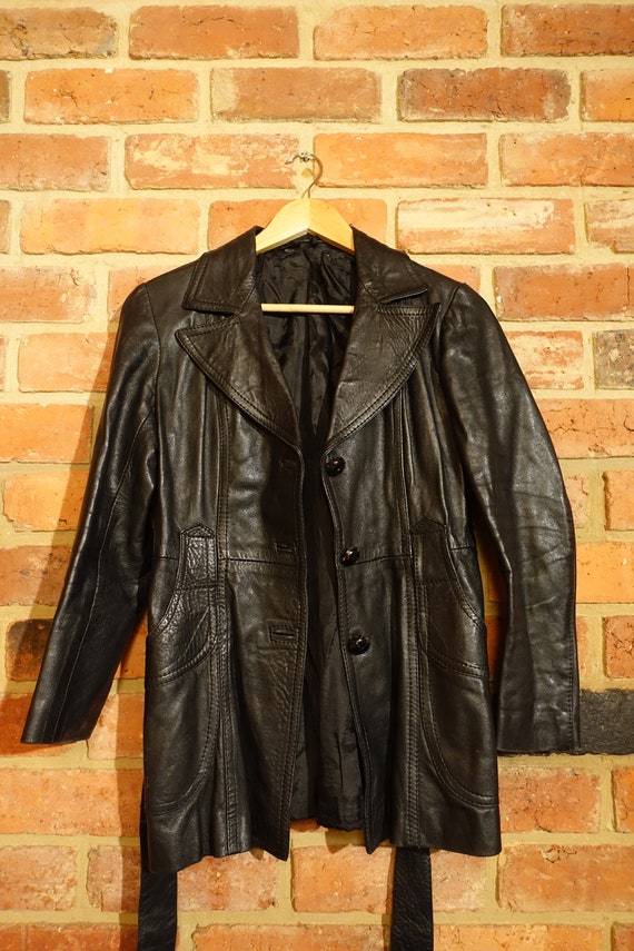 1970's Vintage Black Leather Jacket