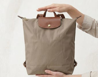 Longchamp vintage leather beige backpack style handbag Longchamp Backpack Handbags Bags & Leather Exterior for  main image 3