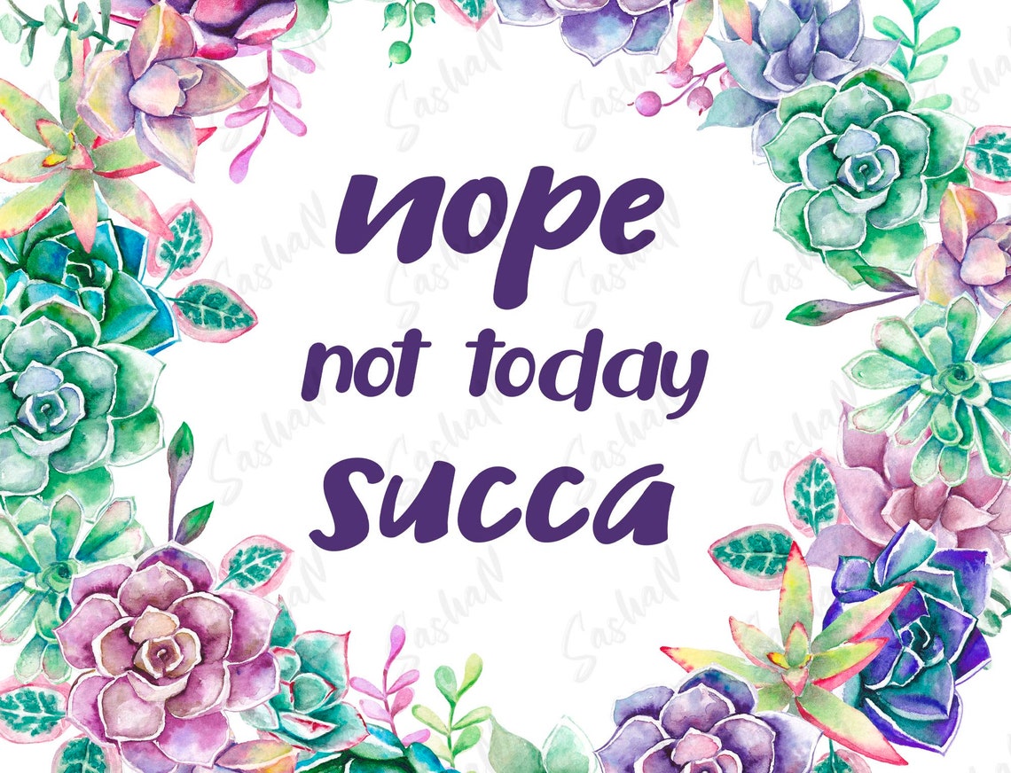 Not today succa succulent png sublimation designs downloads  etsy