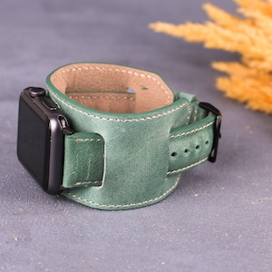 Aqua Apple Watch Series 7 Cuff Band 45mm 44mm Apple Watch Strap 41mm 42mm Apple Watch Band iwatch Strap Personalized Cuff Band 42mm 44mm