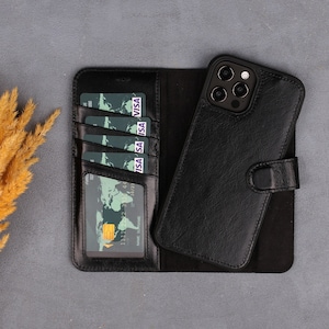 Funda de cuero tipo billetera para iPhone 15-14, funda para iPhone 12 Pro Max, funda de cuero personalizada para iPhone 13 Mini, funda de cuero con soporte para iPhone SE