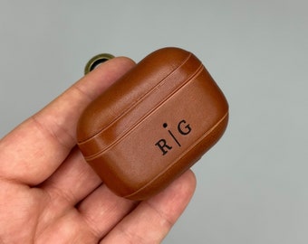 Airpods de cuero personalizados 1, 2, 3, Pro Caso personalizado Airpod Cover Llavero Airpods Pro Caso con gancho Custom Airpods Caso Regalo de San Valentín