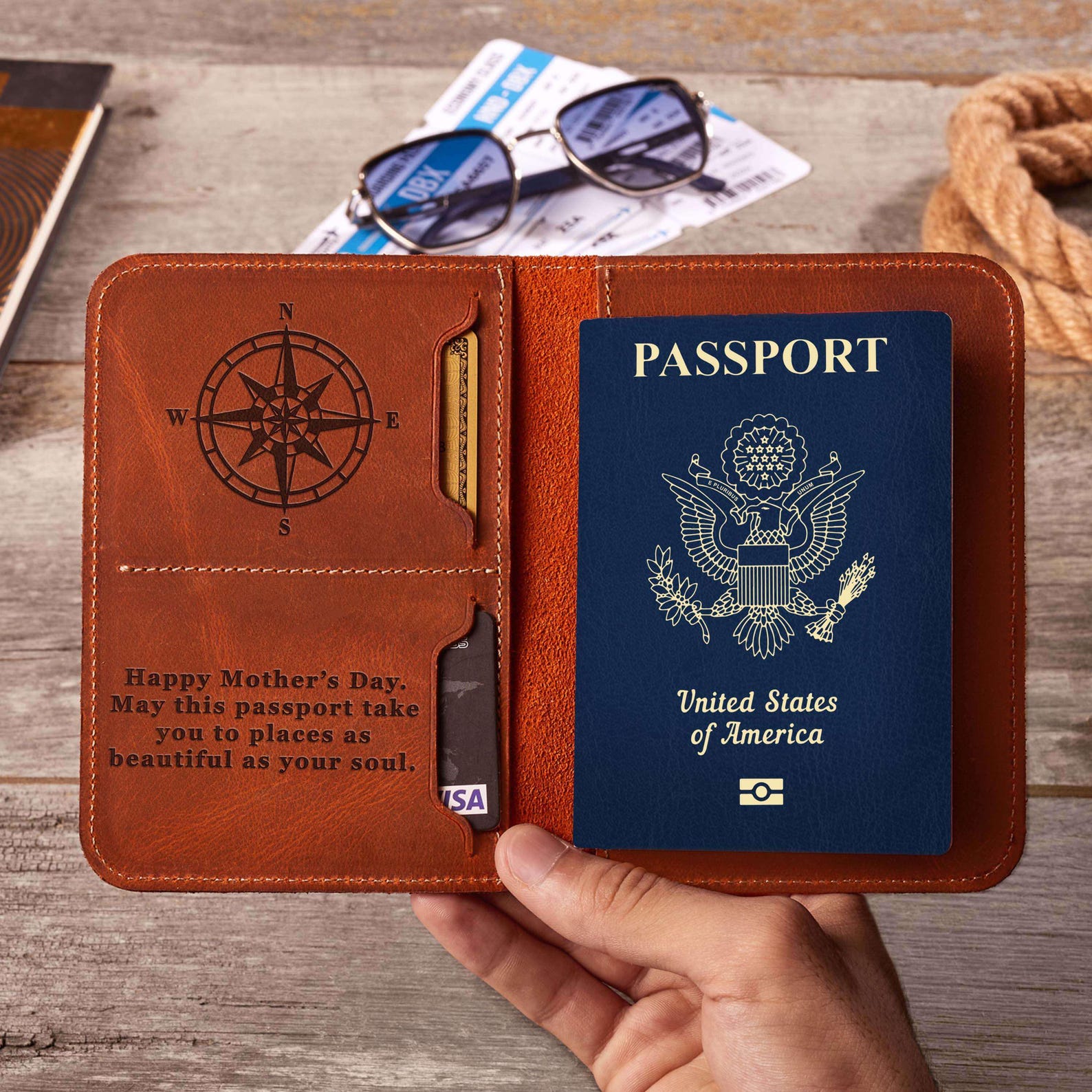 Custom Leather Passport Cover: Personalized