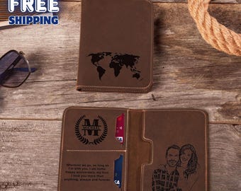 Personalisierter Leder Passhülle: individuelles Reisegeschenk für Paare, Männer und Frauen