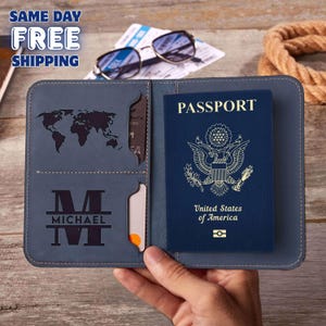 Custodia per passaporto in pelle personalizzata, regalo di viaggio per coppie