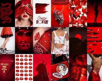 110 Pcs Red Boujee Photo Collage Kit Aesthetic Red Baddie Room Etsy 110 Pcs Red Boujee Photo Collage Kit Aesthetic Red Baddie Room Etsy