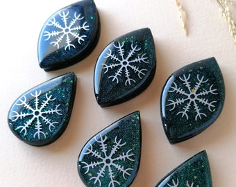 Cabochons rainurés Aegishjalmur viking, pour le micromacramé, matériel micromacramé, perles, breloques et composants