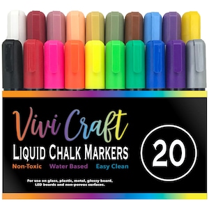 Kassa Metallic Liquid Chalk Markers Erasable Chalkboard Pen for Blackboard,  Glass, Window Reversible Dual Tip -  Denmark