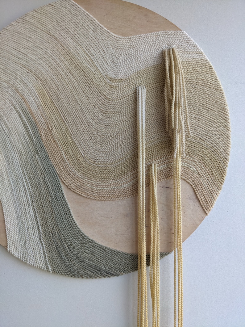 Fiber Art Wall Decor Circular Tapestry Boho Wall Art Dyed Etsy