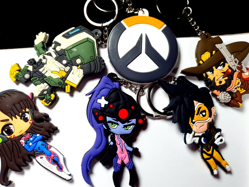 Overwatch Keychain. Overwatch cosplay. Overwatch charm. Kawaii Etsy