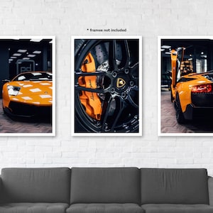 Lamborghini Murcielago LP-670 4 SV 1/186 Trio Set Automotive Wall Art Print Poster