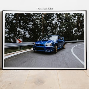 Subaru Impreza WRX STI Rolling Automotive Wall Art Print Poster