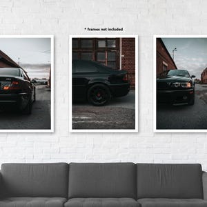 BMW E46 M3 Trio Set Automotive Wall Art Print Poster