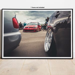 Póster con impresión de arte mural sobre el automóvil VW Golf MK7