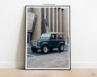 Póster de arte mural con diseño de Land Rover 90 3.5 V8 de 1989