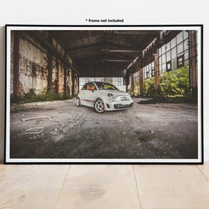 Fiat 500 Abarth Automotive Wall Art Print Poster