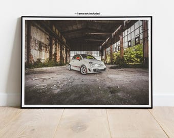 Fiat 500 Abarth bilväggkonst affisch