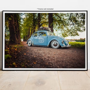 VW Beetle Automotive Wall Art Print Poster