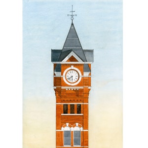Auburn University: Samford Hall Watercolor