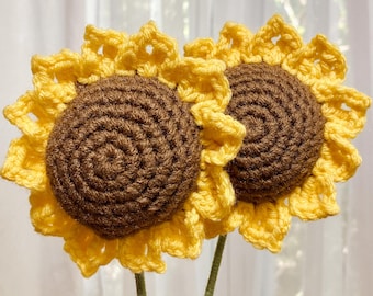 Crochet Sunflower Stem | Handmade Floral Farmhouse Nursery Decor