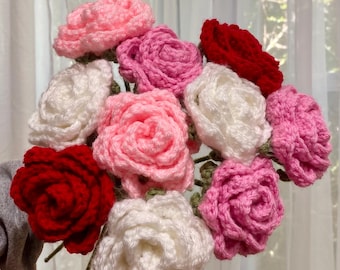 Crochet Rose // handmade, forever flowers, valentines gift, gift for her