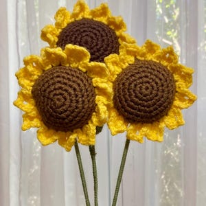 Crochet Sunflower // handmade, forever flowers, valentines gift, gift for her