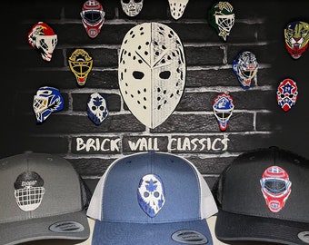 Goalie Mask Snapback Trucker Hats