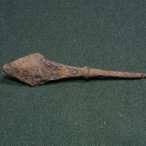 Ancient forged diamond-shaped arrowhead / Middle Ages / VIII-X centuries AD. / Archaeological find