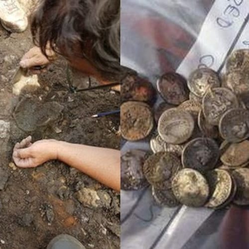 ヴァイキング時代の古代青銅十字架。中世の遺物。10～13世紀。真正な