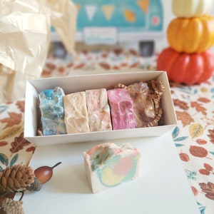 Mini Soap Variety box sampler Gift Set handmade vegan hand gift box gift Holiday Birthday gift for friend coworker bridesmaid bride gift