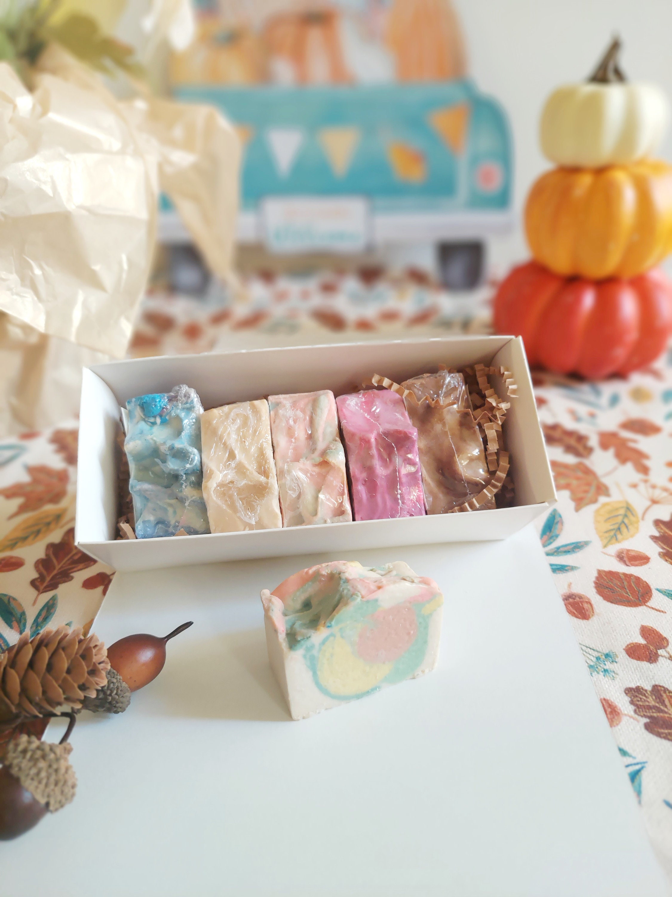 Mini Soap Variety box sampler Gift Set handmade vegan hand gift box gift Holiday Birthday gift for friend coworker bridesmaid bride gift
