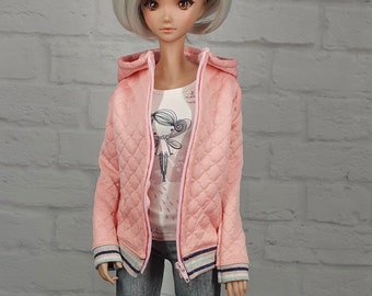 Hoodie for 1/3 bjd smart doll dollfie dream hooded jacket quilted jacket