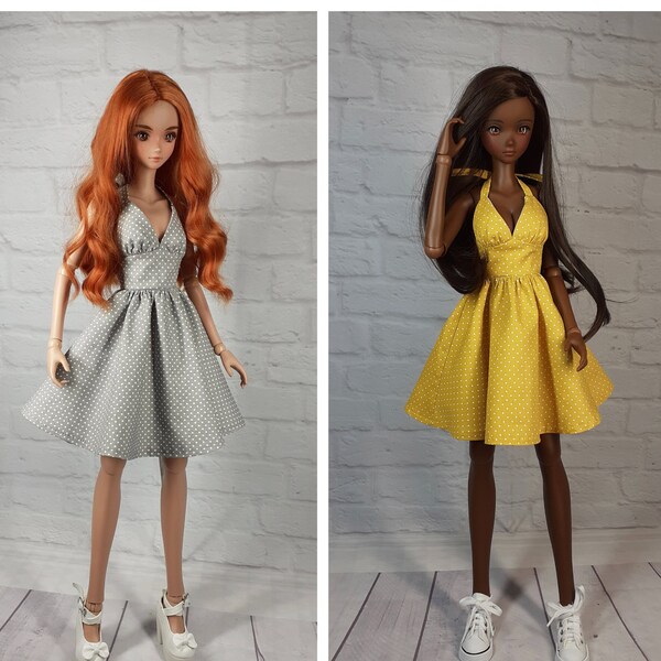 Dress polkadots 2 colors for 1/3 bjd smart doll dollfie dream