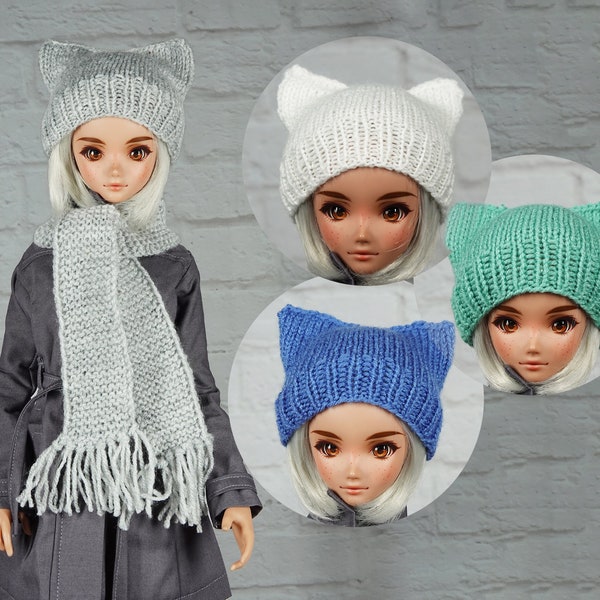 Knitted hat 6 colors for smart doll Dollfie Dream 1/3 BJD cat hat