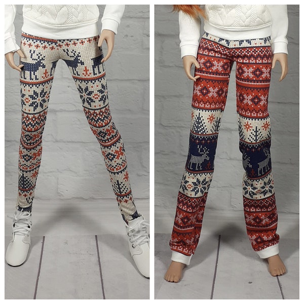 Leggings oder Jogginghose in 2 Farben für Smart doll mit Weihnachtsmotiv Jeggings clothes