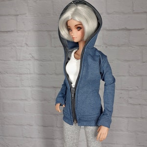 Hoodie für 1/3 bjd smart doll dollfie dream Kapuzenjacke in 3 Farben Niebieski