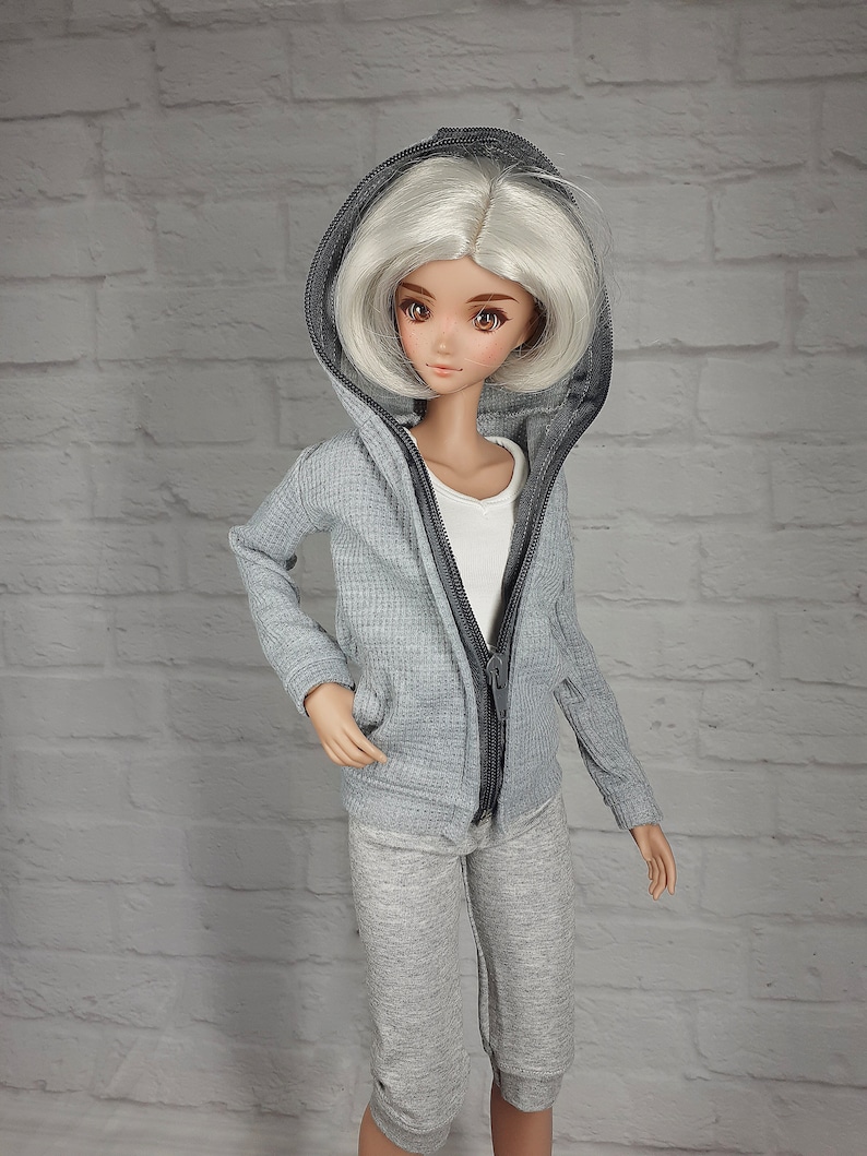 Hoodie für 1/3 bjd smart doll dollfie dream Kapuzenjacke in 3 Farben Szary