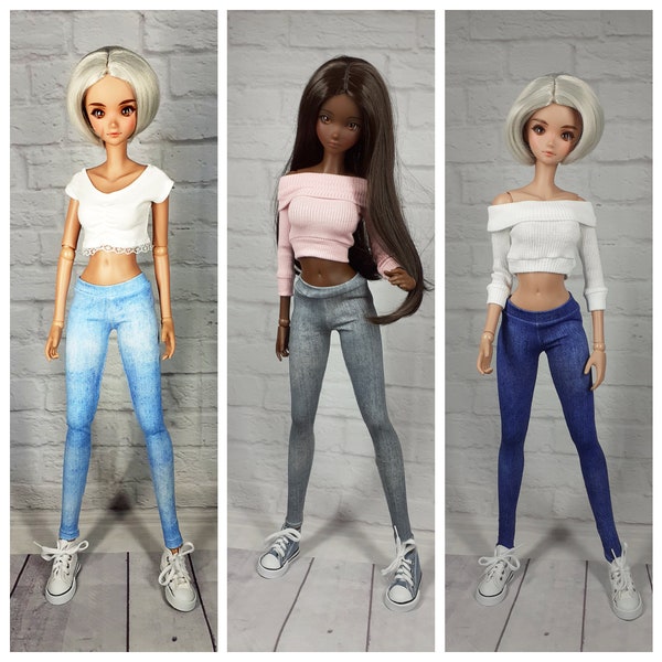 Jeans Leggings in 3 Farben für Smart doll Jeggings clothes