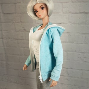 Hoodie für 1/3 bjd smart doll dollfie dream Kapuzenjacke in 3 Farben zdjęcie 2