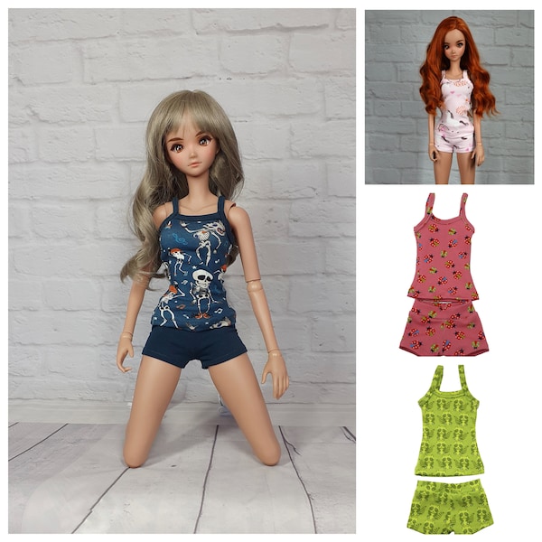 Set for 1/3 bjd smart doll BJD 1/3 SD ,Topand Shorts Pajama Set Camisole