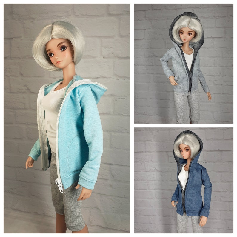 Hoodie für 1/3 bjd smart doll dollfie dream Kapuzenjacke in 3 Farben zdjęcie 1