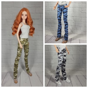 Cargo Pants Camouflage 3 Colors for Smart doll