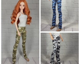 Cargo Pants Camouflage 3 Colors for Smart doll