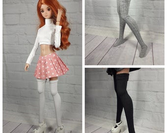 Socks stockings opaque overknee for 1/3 bjd smart doll Dollfie Dream in 3 colors