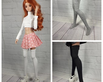 Socken Strümpfe blickdicht  overknee für 1/3 bjd smart doll  Dollfie Dream in 3 Farben