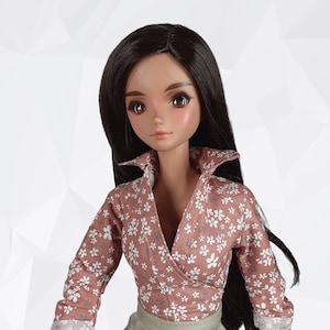 Tie blouse 3 designs for 1/3 bjd smart doll dollfie dream
