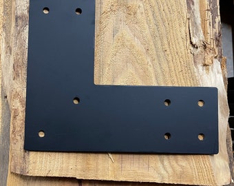 L Bracket for 6" Post, Structural Design L Bracket, Color options, 6 inch L Post Angle, L Support Bracket, Steel Plate Bracket, Truss Plate