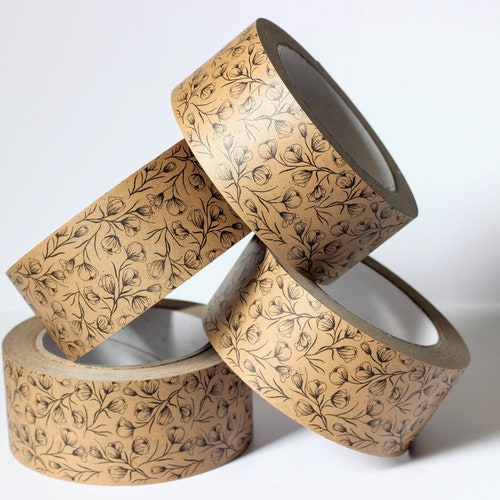 Paper Packaging Tape Fully Recyclable Ecofriendly Printed Etsy UK