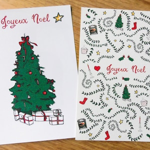 Cartes de Noël * Cartes de vœux * A l'aquarelle * Décoration de Noël * Papeterie avec enveloppes