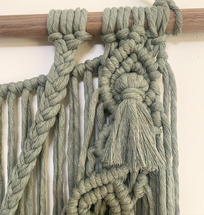 Medium Sage Green Macrame Wall Hanging Etsy